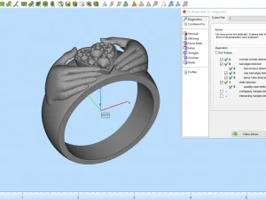 Heart Hand Ring 3D print model 3D print model 3D Print Model