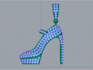 Beautiful Pendant Shoes Diamonds 3D Print Model 3D-Druckmodell