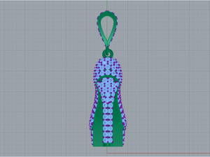 Beautiful Pendant Shoes Diamonds 3D Print Model 3D-Druckmodell