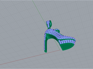 Beautiful Pendant Shoes Diamonds 3D Print Model 3D-Druckmodell