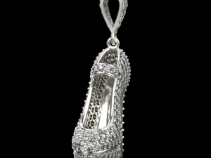Beautiful Pendant Shoes Diamonds 3D Print Model 3D-Druckmodell