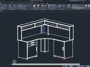 Office Table ACad DWG Modello 3D