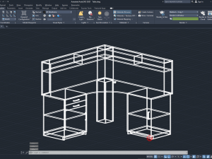Office Table ACad DWG Modello 3D