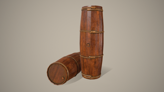 Barrel Model 3D .c4d .max .obj .3ds .fbx .stl .blend 