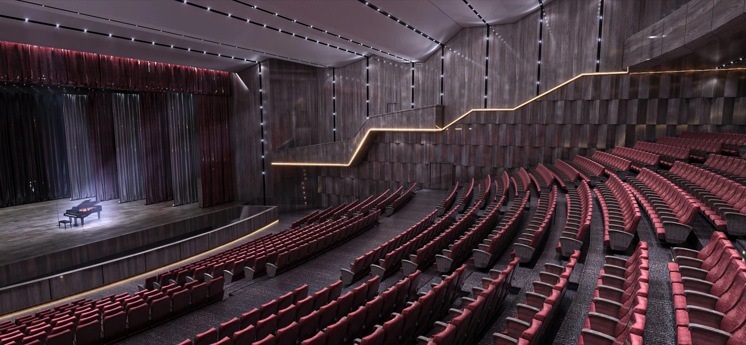 Sala de Teatro de Concertos Modelo 3D .c4d .max .obj .3ds .fbx .stl .blend 