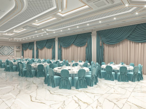 Wedding Banquet Hall Model 3D