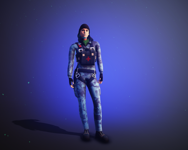 Female military field doctor 3D Model .c4d .max .obj .3ds .fbx .stl .blend 