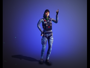 Female military field doctor 3D Model