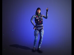 女性野戦医師 3Dモデル