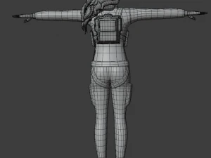 女性野戦医師 3Dモデル