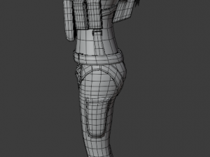 Female military field doctor 3D Model
