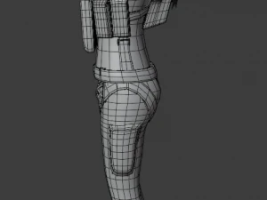 女性野戦医師 3Dモデル