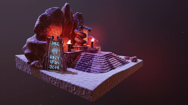 犠牲の祭壇 3Dモデル .c4d .max .obj .3ds .fbx .stl .blend 