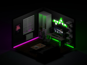 Gaming room Modello 3D