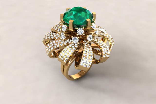 Ring Jewelry 3D Print Model .c4d .max .obj .3ds .fbx .stl .blend