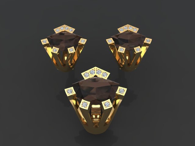 RING EARRING JEWELRY Modèles 3D en vedette .c4d .max .obj .3ds .fbx .stl .blend