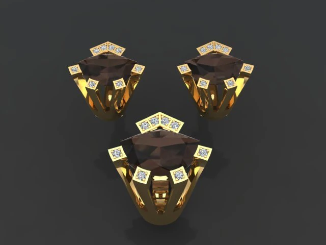 RING EARRING JEWELRY 3D Print Model .c4d .max .obj .3ds .fbx .stl .blend 