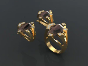 RING EARRING JEWELRY 3D Print Model
