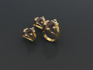 RING EARRING JEWELRY Modèles 3D en vedette