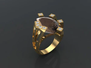 RING EARRING JEWELRY 3D Print Model