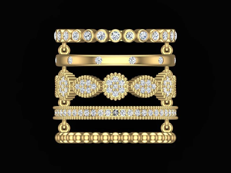 RINGS JEWELRY 3D Print Model .c4d .max .obj .3ds .fbx .stl .blend 