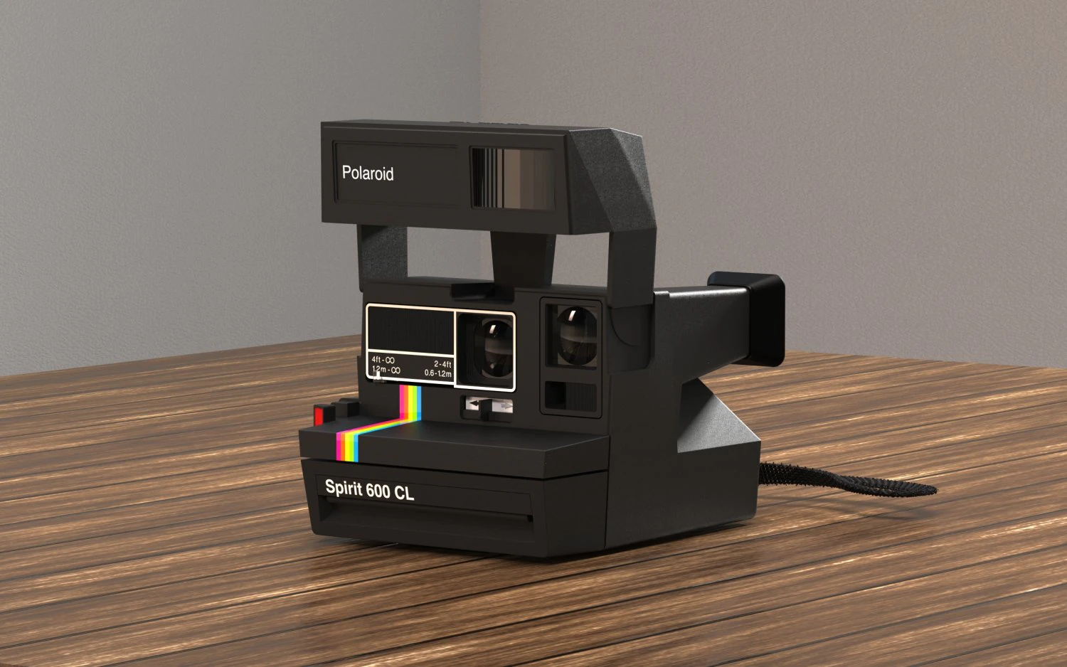 Polaroid Spirit 600 CL 3D Model .c4d .max .obj .3ds .fbx .stl .blend 