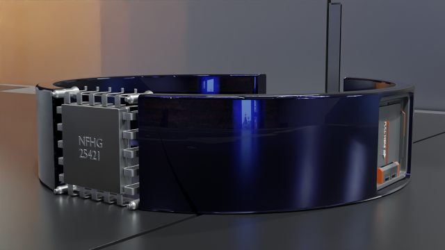 Low Poly Sci-Fi Bracelet R2 3D Model .c4d .max .obj .3ds .fbx .stl .blend 
