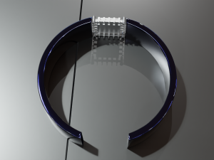 Low Poly Sci-Fi Bracelet R2 3D Model