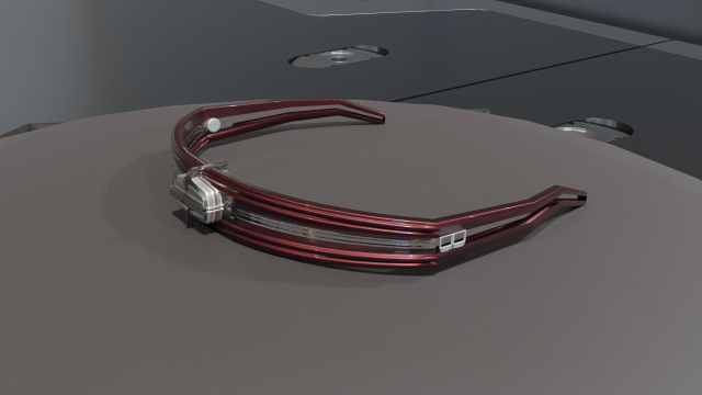 Low Poly Sci-Fi Glasses Leia Model 3D .c4d .max .obj .3ds .fbx .stl .blend 