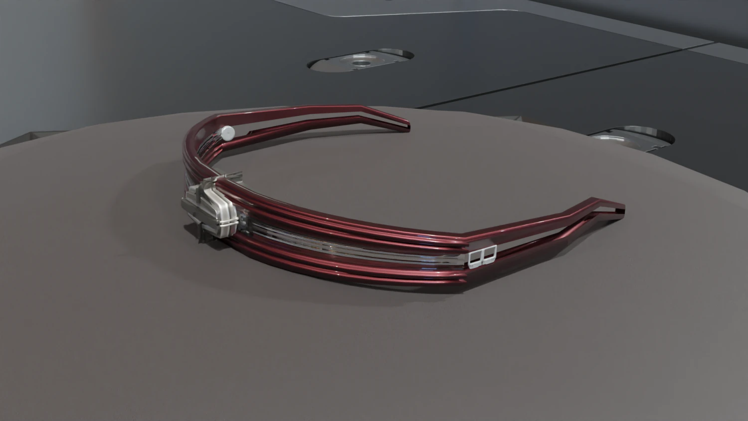 Low Poly Sci-Fi Glasses Leia 3D Model .c4d .max .obj .3ds .fbx .stl .blend 