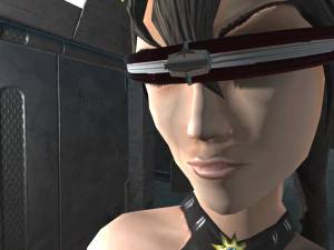 Low Poly Sci-Fi Glasses Leia 3D Model