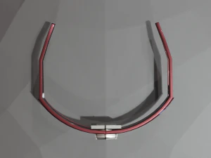 Low Poly Sci-Fi Glasses Leia 3D Model