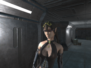 Low Poly Sci-Fi Glasses Leia Model 3D