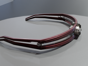 Low Poly Sci-Fi Glasses Leia Model 3D