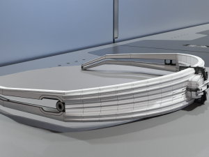 Low Poly Sci-Fi Glasses Leia Model 3D