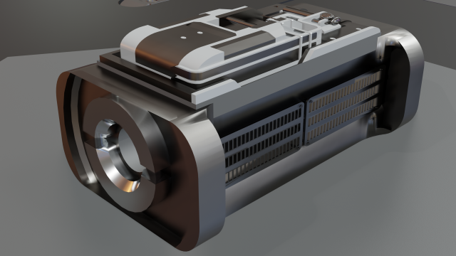 Low Poly Sci-Fi Bracelet D2 3D Модель .c4d .max .obj .3ds .fbx .stl .blend 