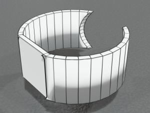 Low Poly Sci-Fi Bracelet Lando Modello 3D