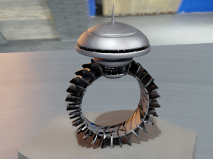 Low Poly Sci-Fi Ring Han 3D 模型
