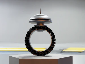 Low Poly Sci-Fi Ring Han 3D Model