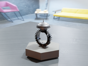 Low Poly Sci-Fi Ring Han 3D-Modell