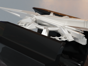 Low Poly Sci-Fi Ring Milenium Modello 3D