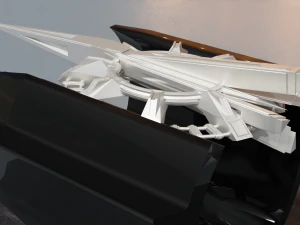 Low Poly Sci-Fi Ring Milenium 3D Model