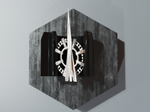 Low Poly Sci-Fi Ring Milenium Modello 3D