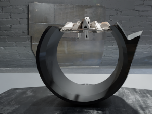 Low Poly Sci-Fi Ring Milenium Modello 3D