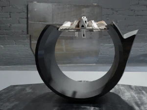 Low Poly Sci-Fi Ring Milenium 3D Model
