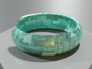 Low Poly Sci-Fi Bracelet Padme 3D Model