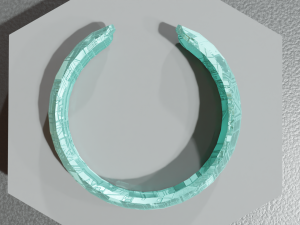 Low Poly Sci-Fi Bracelet Padme 3D Модель