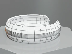 Low Poly Sci-Fi Bracelet Padme 3D Model
