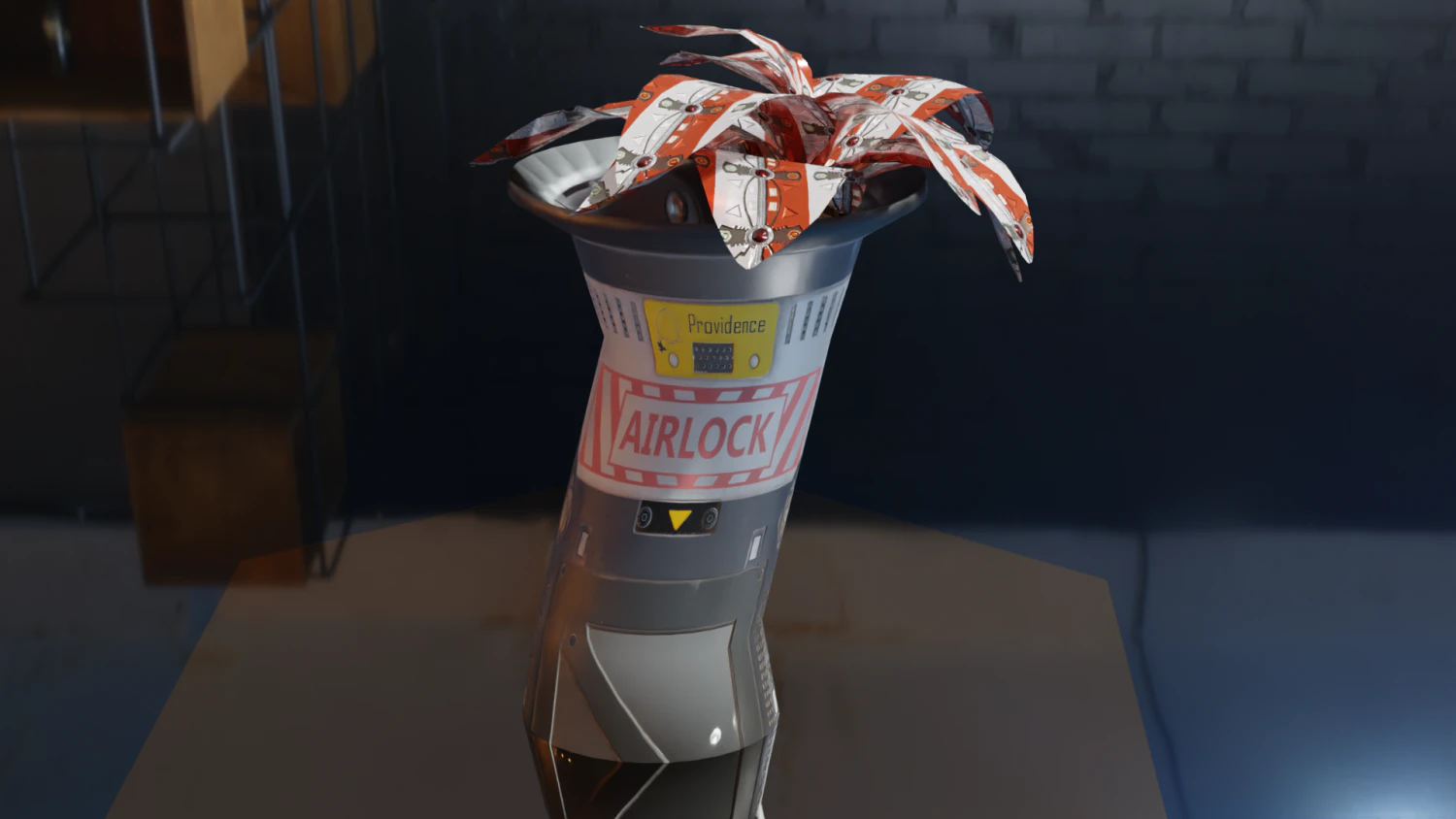Low Poly Sci-Fi Vase Obivan 3D Model .c4d .max .obj .3ds .fbx .stl .blend