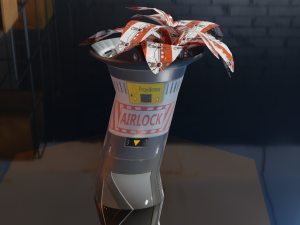 Low Poly Sci-Fi Vase Obivan 3D 模型